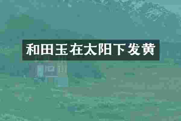 和田玉在太阳下发黄
