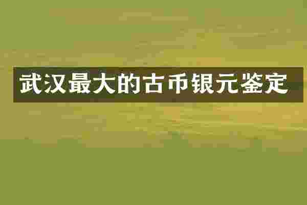 武汉最大的古币银元鉴定