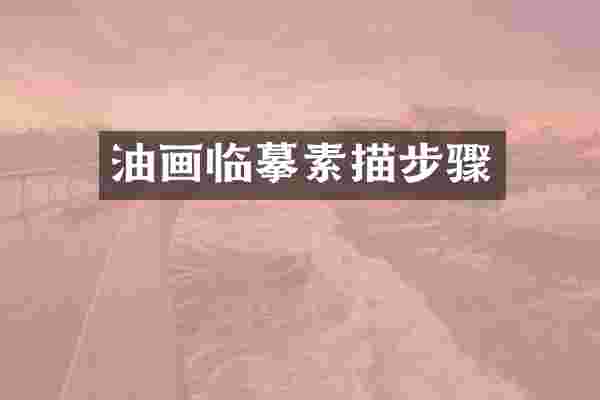油画临摹素描步骤