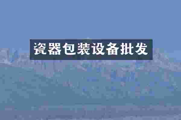 瓷器包装设备批发
