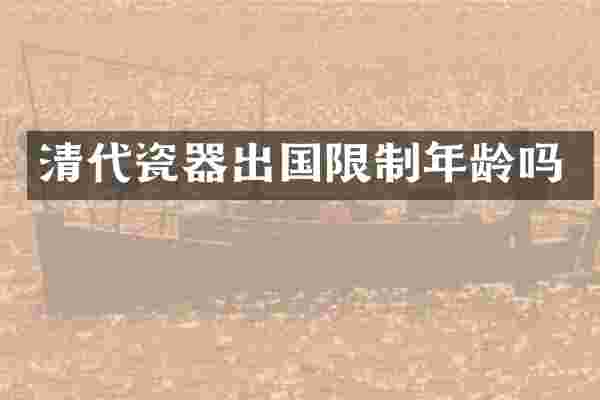 清代瓷器出国限制年龄吗