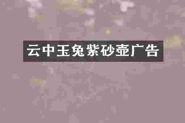 云中玉兔紫砂壶广告