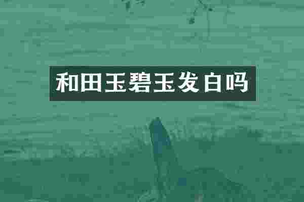 和田玉碧玉发白吗
