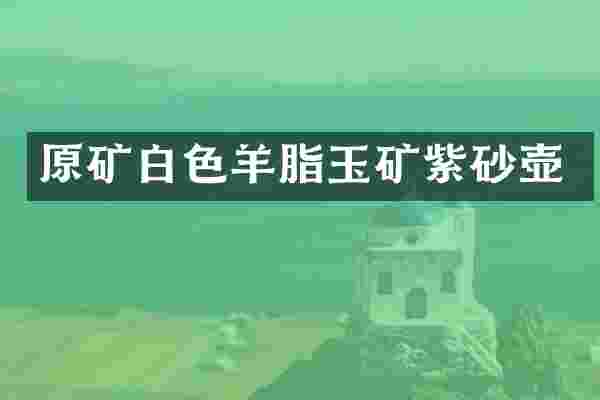 原矿白色羊脂玉矿紫砂壶
