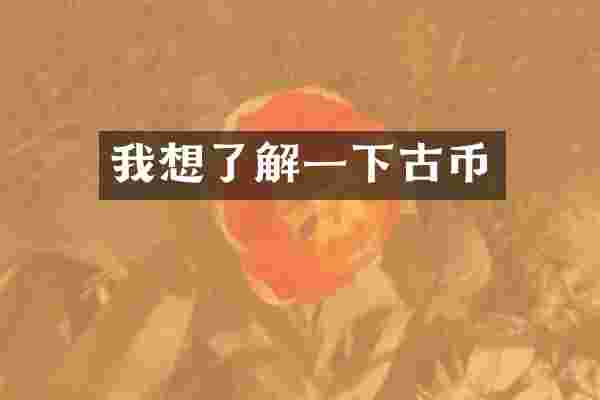 我想了解一下古币