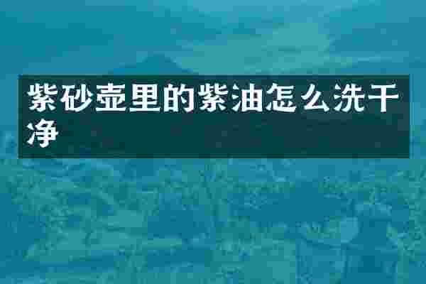 紫砂壶里的紫油怎么洗干净