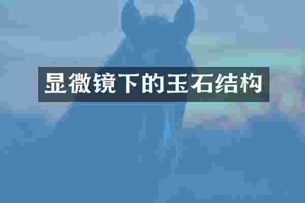 显微镜下的玉石结构