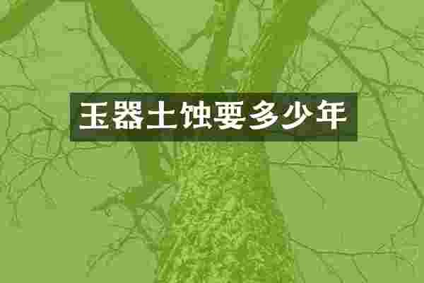 玉器土蚀要多少年
