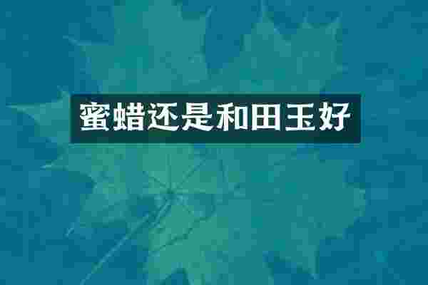 蜜蜡还是和田玉好