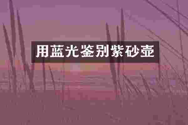 用蓝光鉴别紫砂壶