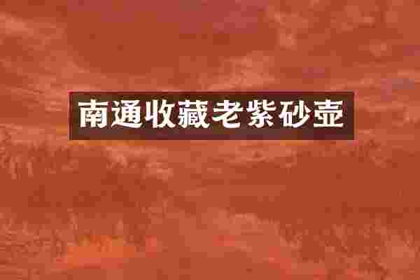 南通收藏老紫砂壶