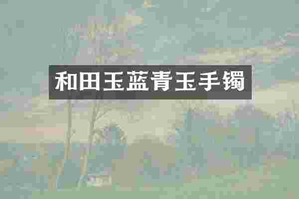 和田玉蓝青玉手镯