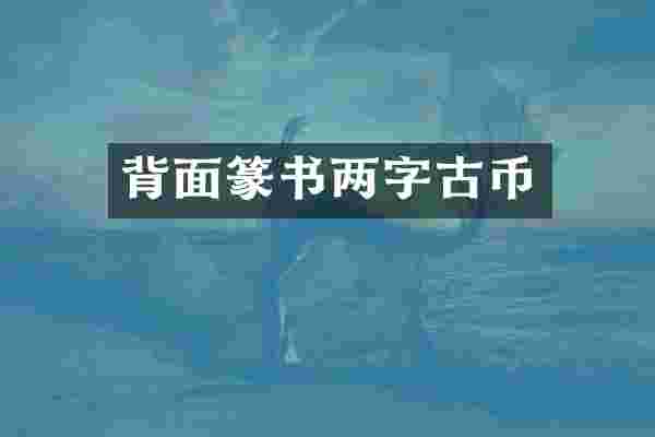 背面篆书两字古币