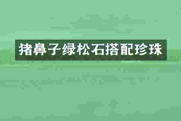 猪鼻子绿松石搭配珍珠