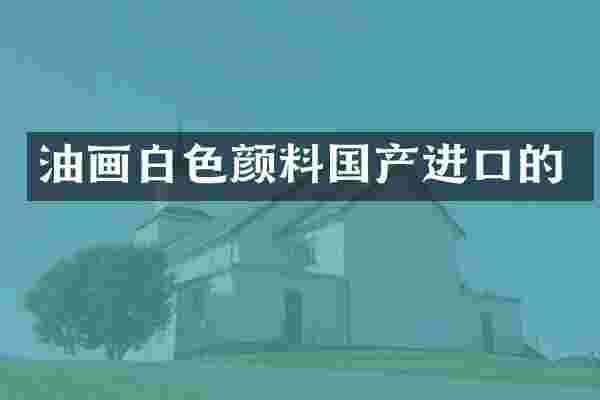 油画白色颜料国产进口的