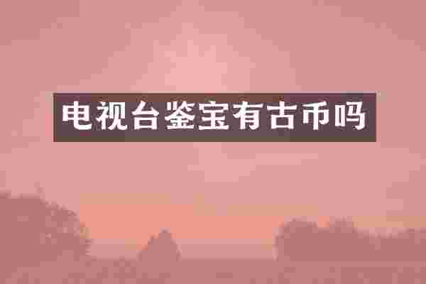 电视台鉴宝有古币吗