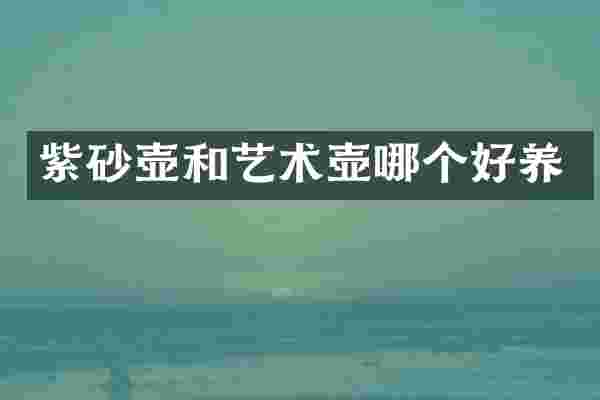 紫砂壶和艺术壶哪个好养