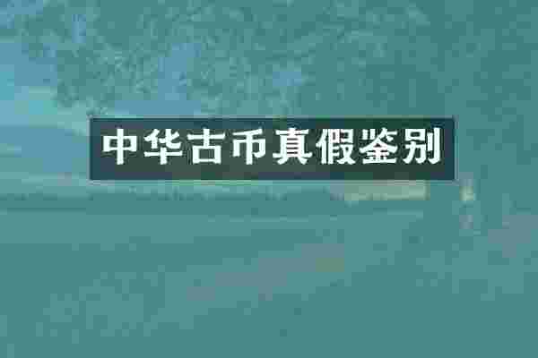 中华古币真假鉴别