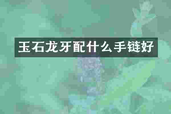 玉石龙牙配什么手链好