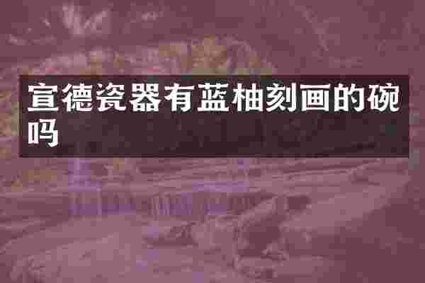 宣德瓷器有蓝柚刻画的碗吗
