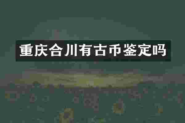 重庆合川有古币鉴定吗