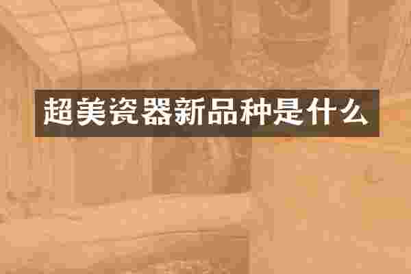 超美瓷器新品种是什么