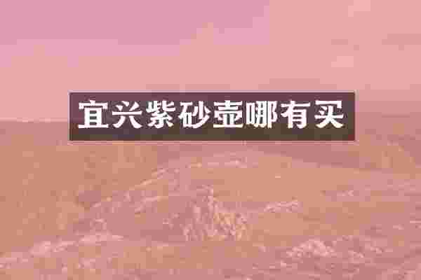 宜兴紫砂壶哪有买