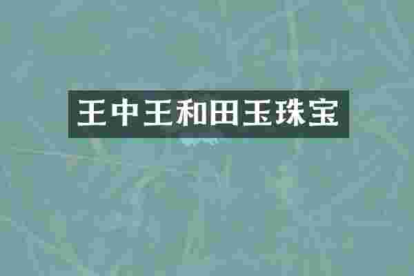 王中王和田玉珠宝