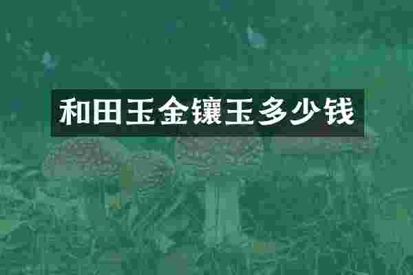 和田玉金镶玉多少钱