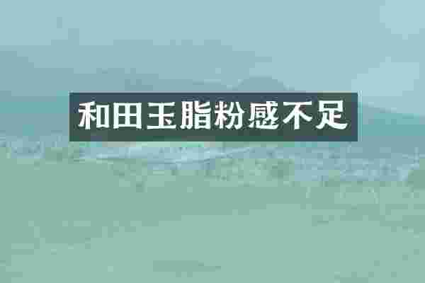 和田玉脂粉感不足