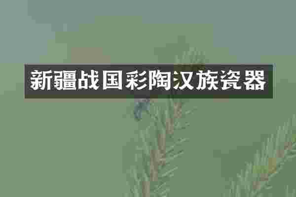 新疆战国彩陶汉族瓷器