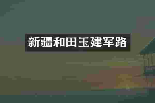 新疆和田玉建军路