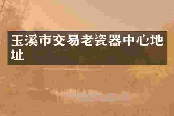 玉溪市交易老瓷器中心地址