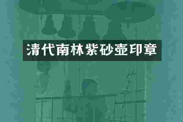清代南林紫砂壶印章