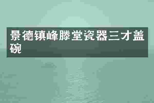 景德镇峰滕堂瓷器三才盖碗