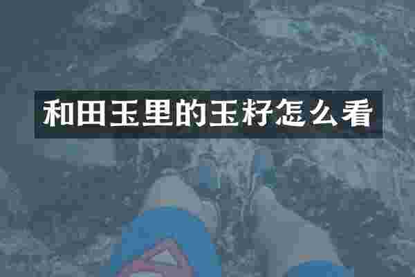 和田玉里的玉籽怎么看