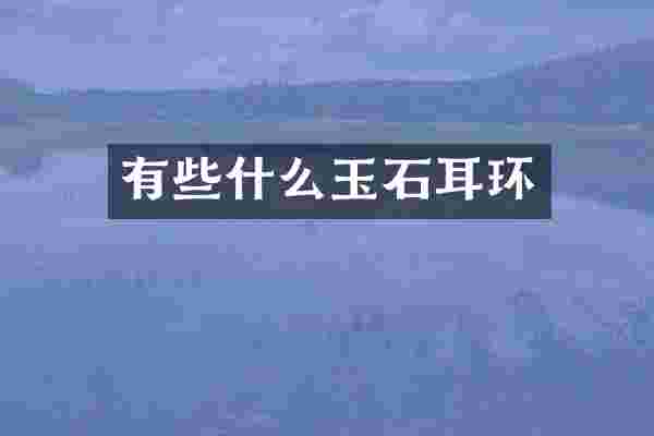 有些什么玉石耳环