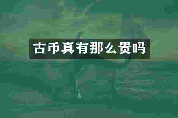 古币真有那么贵吗
