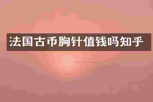 法国古币胸针值钱吗知乎