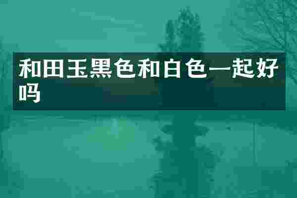 和田玉黑色和白色一起好吗