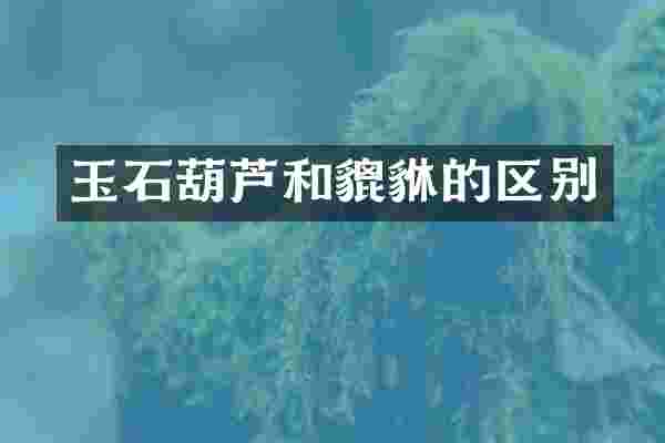 玉石葫芦和貔貅的区别