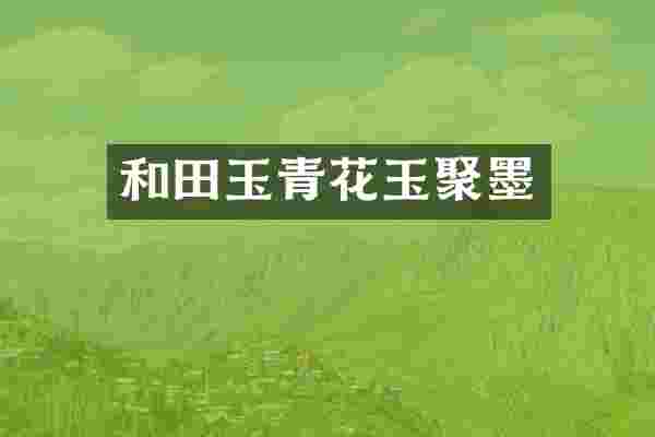 和田玉青花玉聚墨