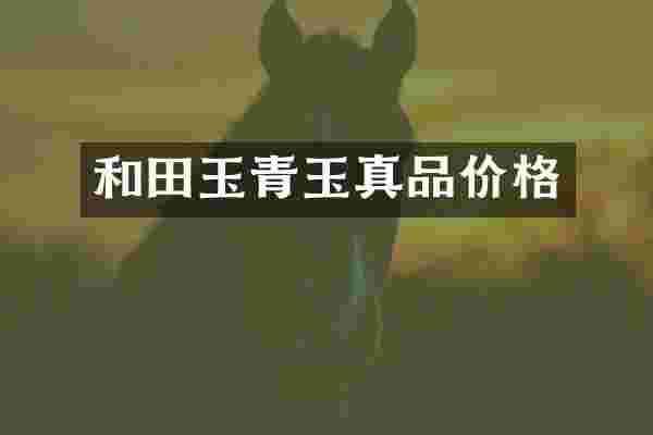 和田玉青玉真品价格