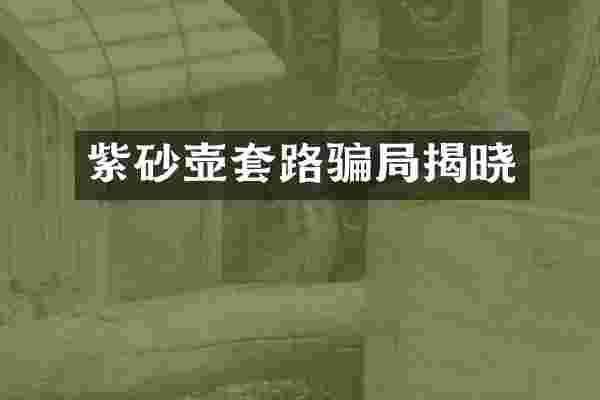 紫砂壶套路骗局揭晓