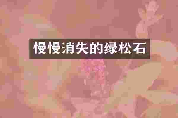 慢慢消失的绿松石