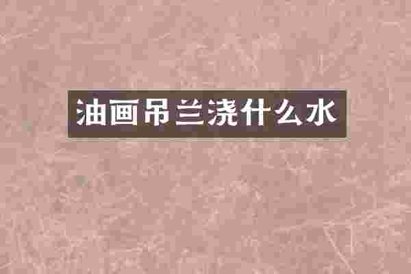 油画吊兰浇什么水