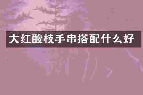 大红酸枝手串搭配什么好