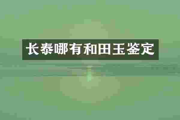 长泰哪有和田玉鉴定