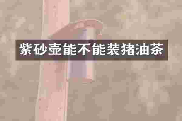 紫砂壶能不能装猪油茶