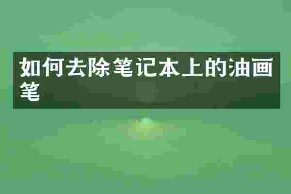 如何去除笔记本上的油画笔